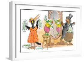 Ted, Ed, Caroll and the Trampoline - Turtle-Valeri Gorbachev-Framed Giclee Print