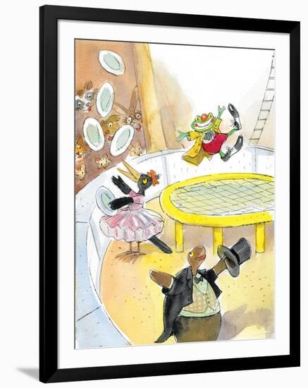 Ted, Ed. Caroll and the Trampoline - Turtle-Valeri Gorbachev-Framed Giclee Print