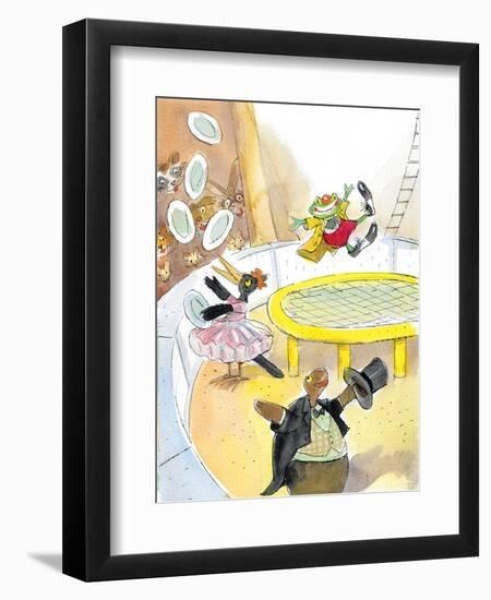 Ted, Ed. Caroll and the Trampoline - Turtle-Valeri Gorbachev-Framed Premium Giclee Print