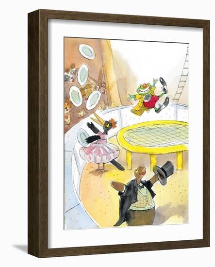 Ted, Ed. Caroll and the Trampoline - Turtle-Valeri Gorbachev-Framed Giclee Print