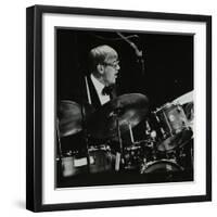 Ted Heath Band Drummer Jack Parnell Playing at the Forum Theatre, Hatfield, Hertfordshire, 1983-Denis Williams-Framed Photographic Print