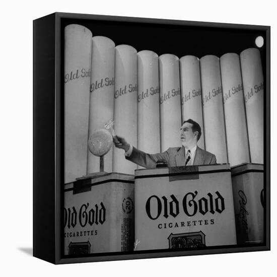 Ted Mack Hosting the TV Program "Amateur Hour"-Cornell Capa-Framed Stretched Canvas