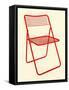 Ted Net Chair Red-Rosi Feist-Framed Stretched Canvas