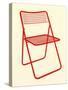 Ted Net Chair Red-Rosi Feist-Stretched Canvas