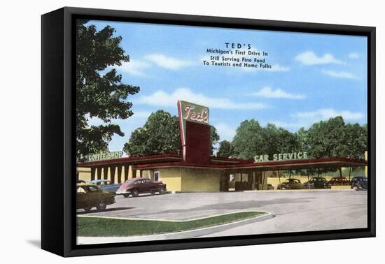 Ted's Drive-In, Roadside Retro-null-Framed Stretched Canvas