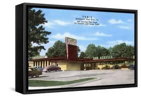 Ted's Drive-In, Roadside Retro-null-Framed Stretched Canvas