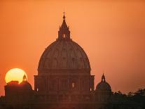 Designed by Michelangelo, the Dome of St. Peters Basilica Dominates Vatican City's Skyline., 1971 (-Ted Spiegel-Framed Stretched Canvas