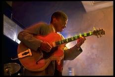 Guitarist Mark Whitfield Playing Large Guitar at MK's-Ted Thai-Giclee Print