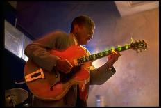 Guitarist Mark Whitfield Playing Large Guitar at MK's-Ted Thai-Giclee Print