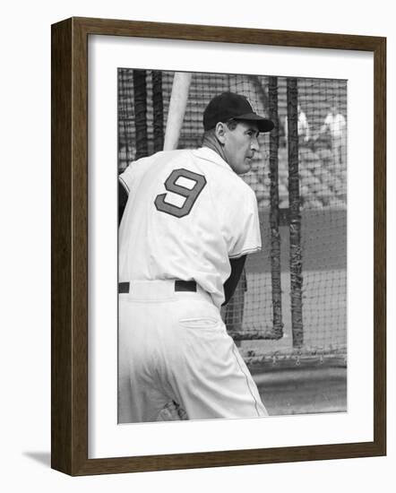 Ted Williams During Batting Practice-Ralph Morse-Framed Premium Photographic Print