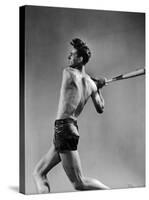 Ted Williams Showing Off His Powerful Swing-Gjon Mili-Stretched Canvas