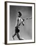 Ted Williams Showing Off His Powerful Swing-Gjon Mili-Framed Premium Photographic Print