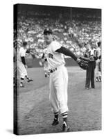Ted Williams Throwing Baseball-Ralph Morse-Stretched Canvas