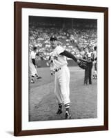 Ted Williams Throwing Baseball-Ralph Morse-Framed Premium Photographic Print