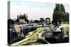 Teddington Lock, Richmond, London, 1926-null-Stretched Canvas