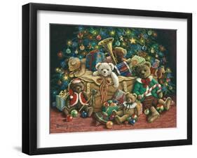 Teddy Bear Christmas-Janet Kruskamp-Framed Art Print