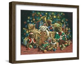 Teddy Bear Christmas-Janet Kruskamp-Framed Art Print