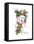 Teddy Bear in a Christmas Stocking-ZPR Int’L-Framed Stretched Canvas