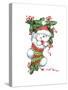 Teddy Bear in a Christmas Stocking-ZPR Int’L-Stretched Canvas