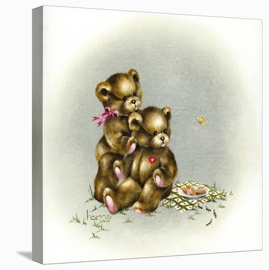 Teddy Bear's Picnic I-Peggy Harris-Stretched Canvas