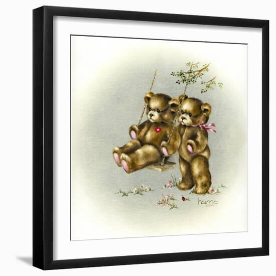 Teddy Bear's Picnic II-Peggy Harris-Framed Giclee Print