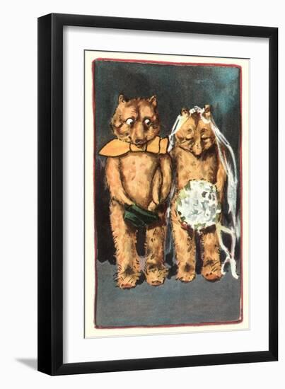 Teddy Bear Wedding-null-Framed Art Print