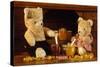 Teddy Bear with Honey and Jam-null-Stretched Canvas