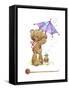 Teddy Bear with Umbrella-ZPR Int’L-Framed Stretched Canvas