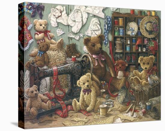 Teddy Bear Workshoppe-Janet Kruskamp-Stretched Canvas