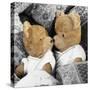 Teddy Bear X2 Teddies in Bed-null-Stretched Canvas