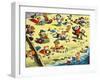 Teddy Bears on the Beach-null-Framed Giclee Print