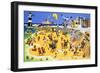 Teddy Bears on the Beach-English School-Framed Giclee Print