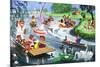 Teddy Bears on the River-Phillips-Mounted Giclee Print