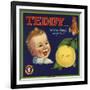 Teddy Brand - Los Angeles, California - Citrus Crate Label-Lantern Press-Framed Art Print