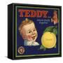 Teddy Brand - Los Angeles, California - Citrus Crate Label-Lantern Press-Framed Stretched Canvas