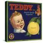 Teddy Brand - Los Angeles, California - Citrus Crate Label-Lantern Press-Stretched Canvas