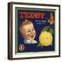 Teddy Brand - Los Angeles, California - Citrus Crate Label-Lantern Press-Framed Art Print