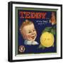 Teddy Brand - Los Angeles, California - Citrus Crate Label-Lantern Press-Framed Art Print