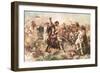 Teddy Roosevelt along with his regiment of Rough Riders.-Vernon Lewis Gallery-Framed Art Print