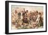 Teddy Roosevelt along with his regiment of Rough Riders.-Vernon Lewis Gallery-Framed Art Print