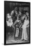 Teddy Roosevelt Holds a Baby in His Arms in a Family Portrait-null-Framed Art Print