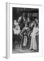 Teddy Roosevelt Holds a Baby in His Arms in a Family Portrait-null-Framed Art Print