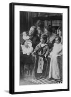 Teddy Roosevelt Holds a Baby in His Arms in a Family Portrait-null-Framed Art Print