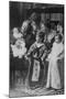 Teddy Roosevelt Holds a Baby in His Arms in a Family Portrait-null-Mounted Art Print