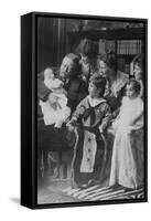 Teddy Roosevelt Holds a Baby in His Arms in a Family Portrait-null-Framed Stretched Canvas