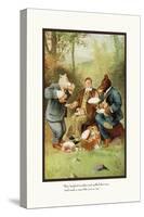 Teddy Roosevelt's Bears: Teddy B and Teddy G at a Picnic-R.k. Culver-Stretched Canvas