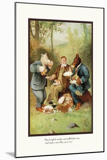 Teddy Roosevelt's Bears: Teddy B and Teddy G at a Picnic-R.k. Culver-Mounted Art Print