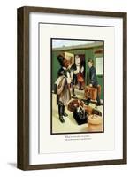 Teddy Roosevelt's Bears: Teddy B and Teddy G Riding Trains-R.k. Culver-Framed Art Print