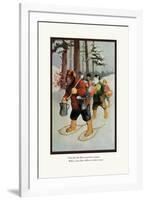 Teddy Roosevelt's Bears: The Snow-Shoe Club-R.k. Culver-Framed Art Print