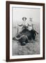 Teddy Roosevelt Sitting on Dead Water Buffalo with Rifle-null-Framed Photographic Print
